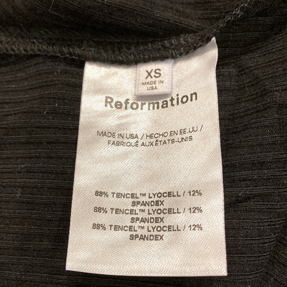 NWT Reformation Belmont Knit Black Dress - Sz M and XS - Picture 11 of 11